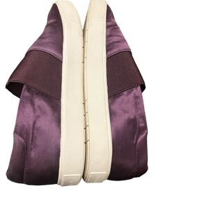 Vince Slip on Shoes Flats Royal Purple Burgundy Crumpled White Trim Size…